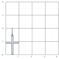 б3326- Маленький крестик из белого золота с фианитами