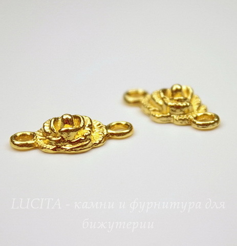 Коннектор "Роза" (1-1) 18х9 мм (цвет - золото), ПАРА