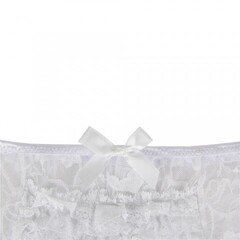 Трусики кружевные с доступом, белые, XL-2XL