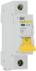 Автоматический выключатель 1P 10А IEK характеристика B 4,5кА ВА47-29 (код.18434)