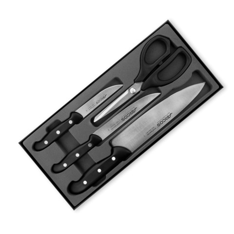 Набор ножей 3шт и ножницы Arcos Maitre