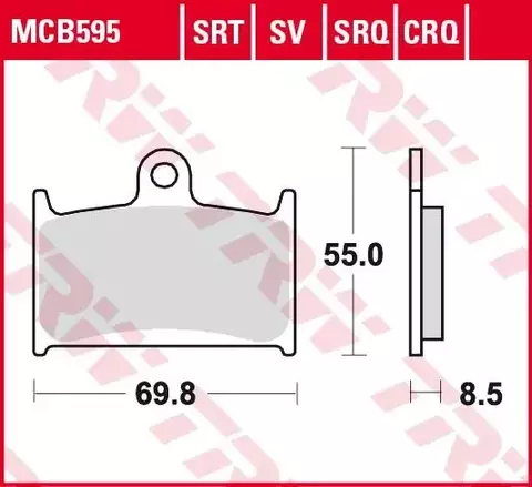 Колодки тормозные дисковые MCB595