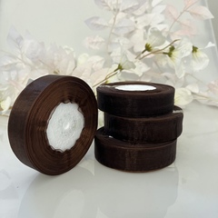 Лента органза (2,5см*45,70м), Шоколадный