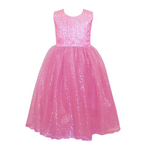 Платье розовое с пайетками