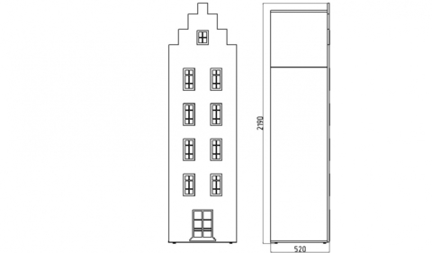 Шкаф-домик XL Амстердам - 1 (Н)