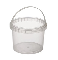 Ведро пластиковое прозрачное с крышкой 3,2 л.