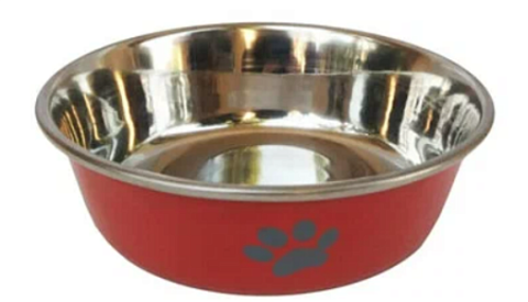 HOMEPET Heavy Лапки миска для домашних животных металлическая утяжеленная красная 0,45 л