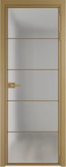 Алюминиевая дверь 5AХ золото остеклённая