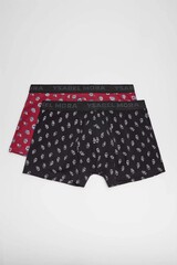 Облегающие боксеры 2 шт. в упаковке YSABEL MORA 20369_Черный + бордо