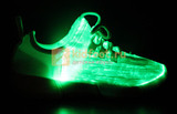 Светящиеся кроссовки с USB зарядкой на шнурках, цвет белый, светится верх. Изображение 16 из 23.