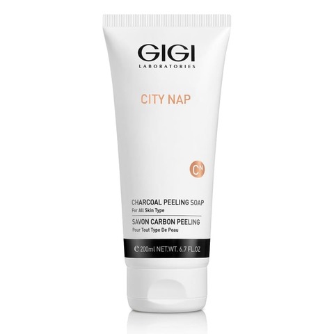 Мыло-скраб GIGI карбоновое для лица - City Nap Charcoal Peeling soap