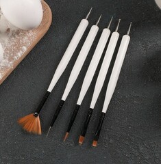 Набор кондитерских кисточек для декорирования «Алмаз», 5 шт