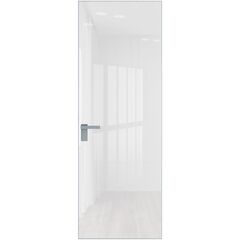 Алюминиевая дверь 1AGК кромка серебро остеклённая