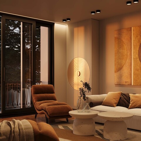 Накладной светодиодный светильник Maytoni Glare C091CL-12W3K-B