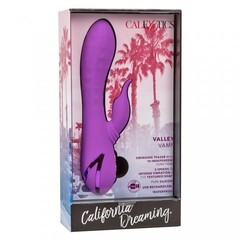 Вибромассажер-кролик CalExotics California Dreaming Valley Vamp с ритмичным стимулятором (12.75x3.75 см)