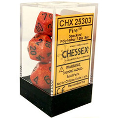 Chessex 7-dice set Fire