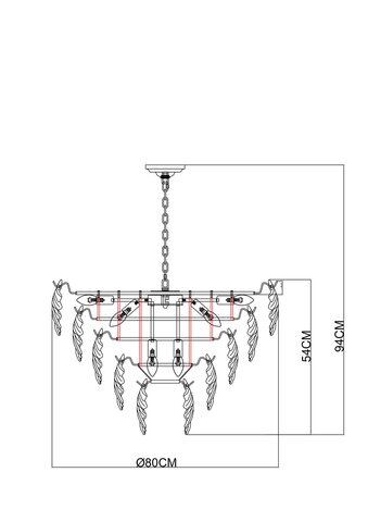 Подвесная люстра Arte Lamp LILLY A4070LM-12GO