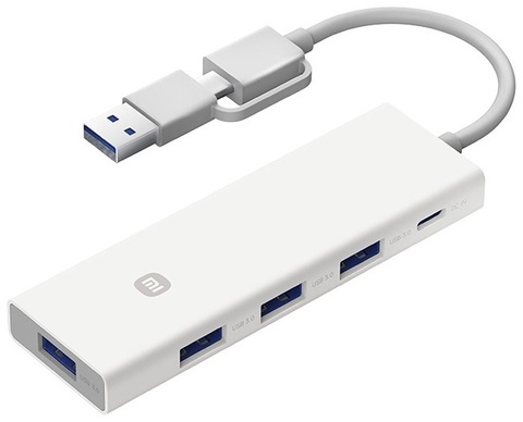 Двойной разветвитель-концентратор 4-в-1 Xiaomi, USB C-A, USB 3.0 OTG для Macbook