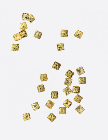 ARTEX Полусферы квадратные граненные шлифованные золото 2х2 мм