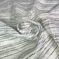 Ткань твид с органзой с черной нитью 3006