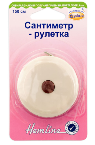 Сантиметр-рулетка 150см/8мм Hemline арт 253