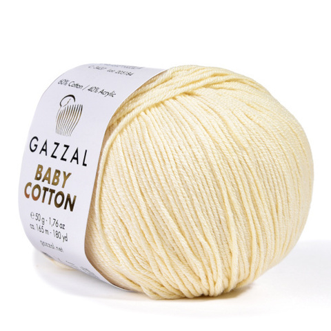 Пряжа Gazzal Baby Cotton 3437 экрю