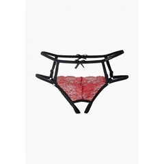 Интригующие красные трусики с доступом и лентами Easy to Love (размер S/M, 42-44)