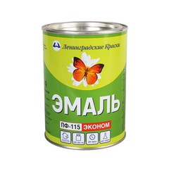 ЛЕНИНГРАДСКИЕ КРАСКИ Эмаль ПФ-115 ЭКОНОМ черная (0,9кг)