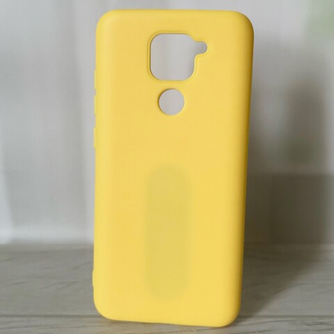 Силиконовый чехол со встроенной пластиной NANO (толщина 2.0 мм) для Xiaomi Redmi Note 9 (Желтый)