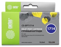 Картридж струйный Cactus CS-EPT1714 17XL желтый (10мл) для Epson XP-33, 103, 203, 207, 303, 306, 403, 406