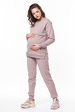 Утепленный спортивный костюм для беременных и кормящих 16041 какао