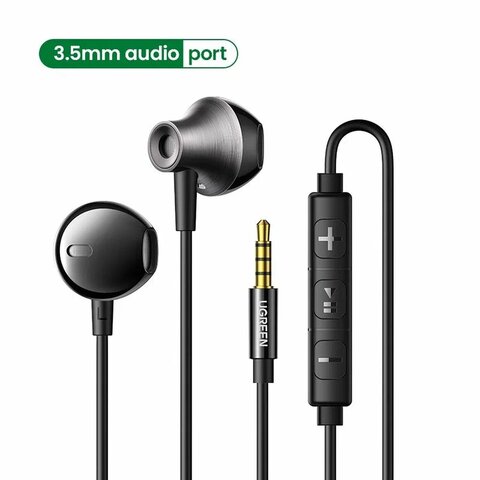 Наушники UGREEN EP106 (35755) Wired Earphones 3.5 mm, черный