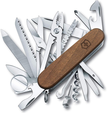 Нож складной Victorinox SwissChamp Hardwood, 91 mm, 31 функция, дерево (1.6794.69)