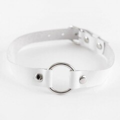 Чокер из натуральной кожи White