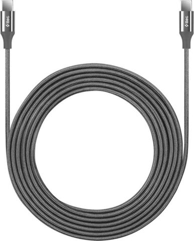 Кабель TTEC AlumiCable 65W USB-C to USB-C Fast Charge Cable, 300см, серый космос