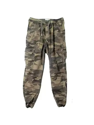 Брюки Abercrombie & Fitch на резинке флис (кмф коричневый)