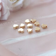 УЦЕНКА!!! Бусина спейсер (разделитель) Сердце 8*7 мм, позолота, 16 штук, У043