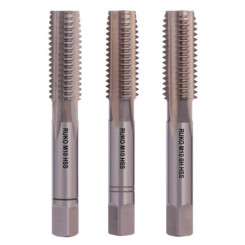 Метчик М10х1,5 (Комплект 3шт) DIN352 HSS-G 6h 70мм a=5,5 Ruko 230100