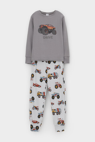 пижама  для мальчика  К 1541/холодный серый,машины