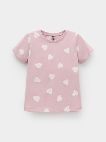 фуфайка  для девочки  КР 302326/розовый лед,сердечки к599