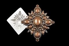 Силиконовый молд Брошь прямоугольная Большая , объемная