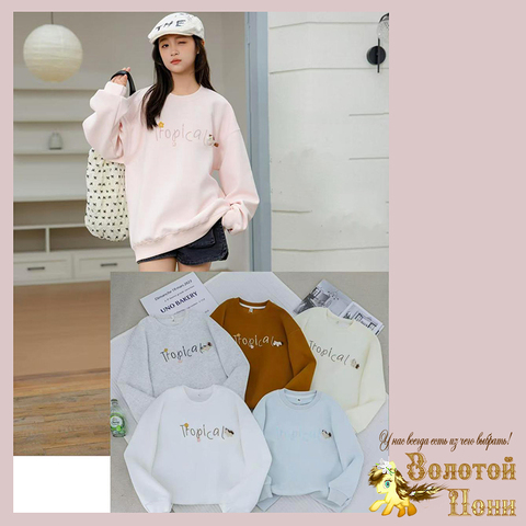 Свитшот хлопок подр д (12-16) 260205-LP637