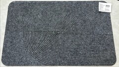 Коврик придверный влаговпитывающий Спираль Лазер без канта серый