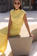 юбка макси в желтом цвете