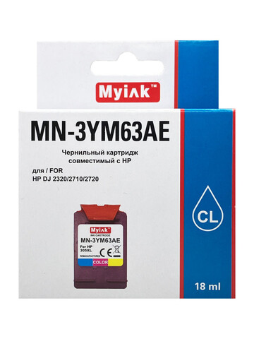 Картридж Myink 305XL 3YM63AE для HP DJ 2320/2710/2720 Color (18ml)