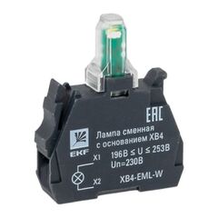Лампа сменная c основанием XB4 белая 230В EKF PROxima (10.00 шт.)