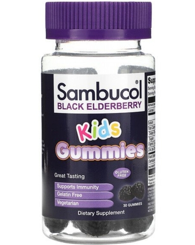 Sambucol, Черная бузина, жевательные таблетки для детей, 30 шт.