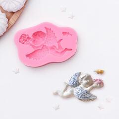 Силиконовый молд «Ангел с букетом», 9,3×6×1,9 см