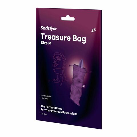 Фиолетовый мешочек для хранения игрушек Treasure Bag M - Satisfyer 4059969