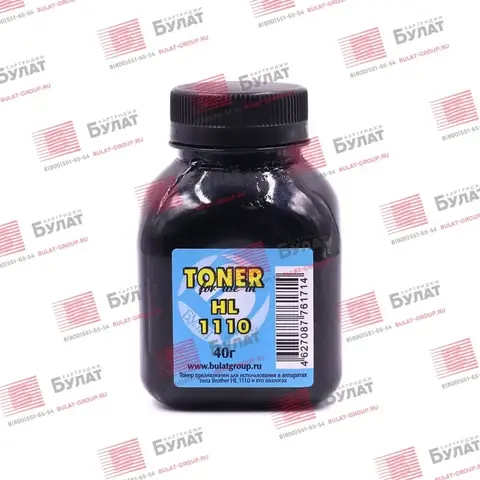 Тонер БУЛАТ для Brother HL-1110, HL-1112 (Чёрный, банка 40 г)